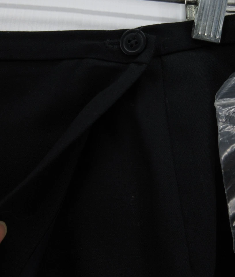 Falda DE COLECCIÓN Brooks Brothers Mujer 14 Azul Lana Envoltura Midi Carrera Oficina EE. UU. NUEVA Foto 3 de 4