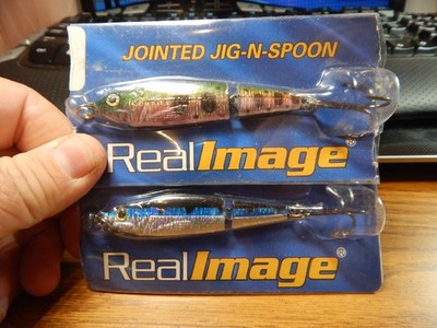 2) CABELA'S JOINTED JIG-N-SPOON LURES  3'' LONG NIP LQQK