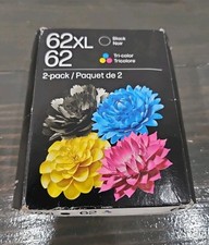 Genuine HP 62XL Black High Yield 62 Tri-Color Combo Pack N9H67FN Date 2027 O