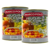 Marco Polo 5-Frucht-Cocktail In Wasser 2 Dosen FüLlmenge 820G Atg 500G