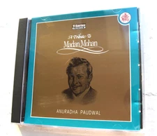 ANURADHA PAUDWAL ~ A TRIBUTE TO MADAN MOHAN ~ not Bollywood soundtrack CD ~ 1994
