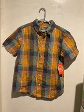 Kids Yellow Squared Shirt By Wonder Nation Size 7/8 NWT