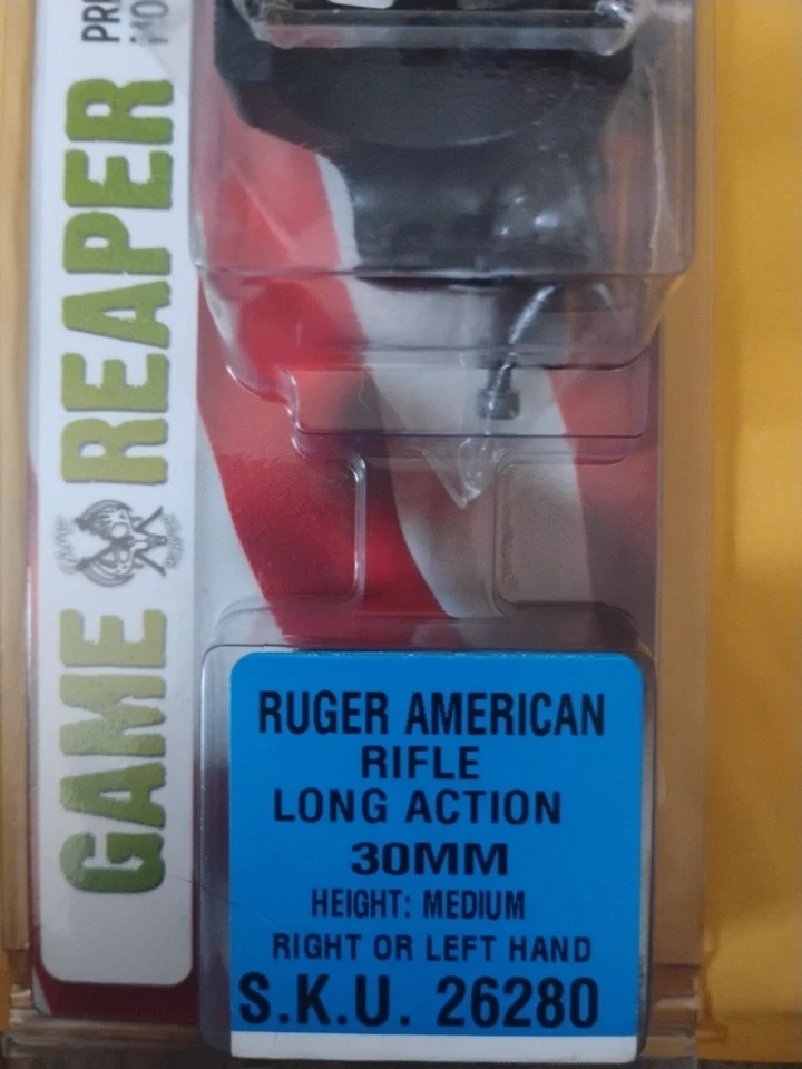 Dnz Game Reaper, RUGER AMERICANRIFLE LONG ACTION, 30MM, HEIGHT: MEDIUM, R/L ,(8) - Image 2 of 4