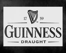 Guinness Stencil | Large Stencil Template Reusable  Wall Decor, Furniture Painti
