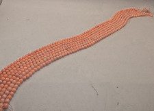 Pink Coral  5mm Round Beads 16" Strand 