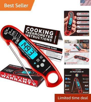 High Accuracy Grilling Thermometer with Fast 2 Sec Reading - Ideal Kitchen Tool