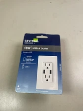 Leviton T5632-BW 3.6A USB Type-A In Wall Charger 15A Tamper Resistant Outlet