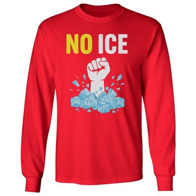 No Ice Resistance Fist - Usa Anti-Ice Protest Long Sleeve T-Shirt