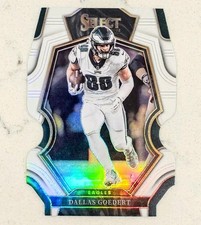 2022 Panini Select Premier Level Dallas Goedert #181 White Prizm Die-Cut /49