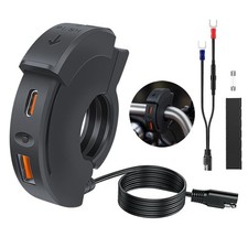 KEEDIN Motorcycle USB Charger, 30W PD + 18W QC3.0, Ultra-Thin Waterproof...