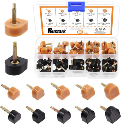 30 Pairs High Heel Replacement Tips U Shaped Repair Black and Beige