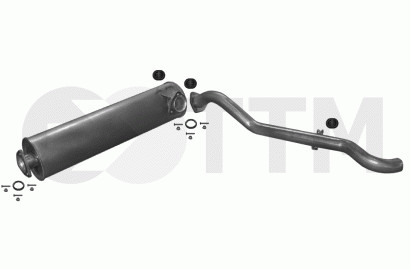 Échappement VW LT 2.4 D 102cv silencieux de rechange pour la rénovation des châssis cabine