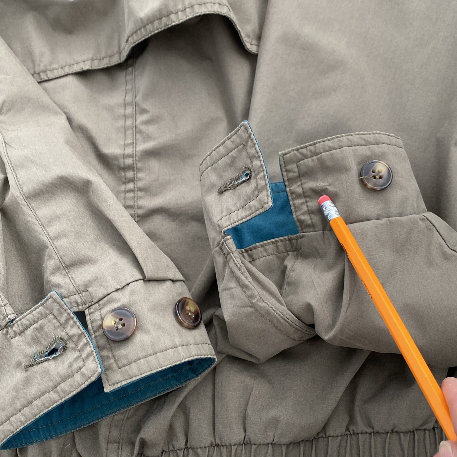 Vintage Whitefish Bay Men's XL Olive Green Grandpa Bomber Jacket Windbreaker thumbnail 9