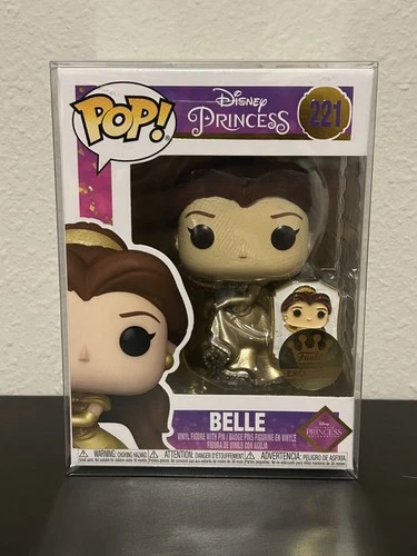 NEW! Disney Princess Funko 221 Gold Belle with Pin Funko Shop Exclusive!