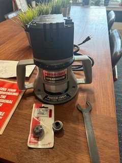 Porter Cable Speedmatic Production Router 3 1/4 HP Dual Handle Runs Great