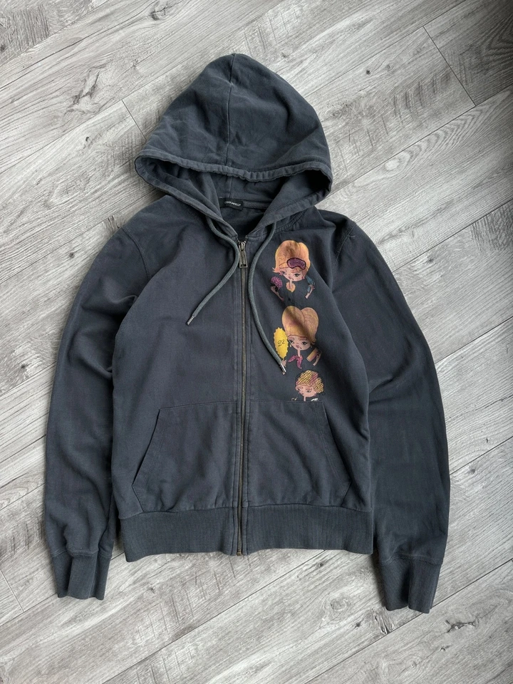 Dsquared Mujer Vintage Gris Logo Algodón Sudadera con Capucha Talla: L Foto 2 de 4