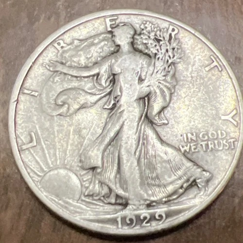 1929-D Walking Liberty Half Dollar Silver Actual coin Good For Collection