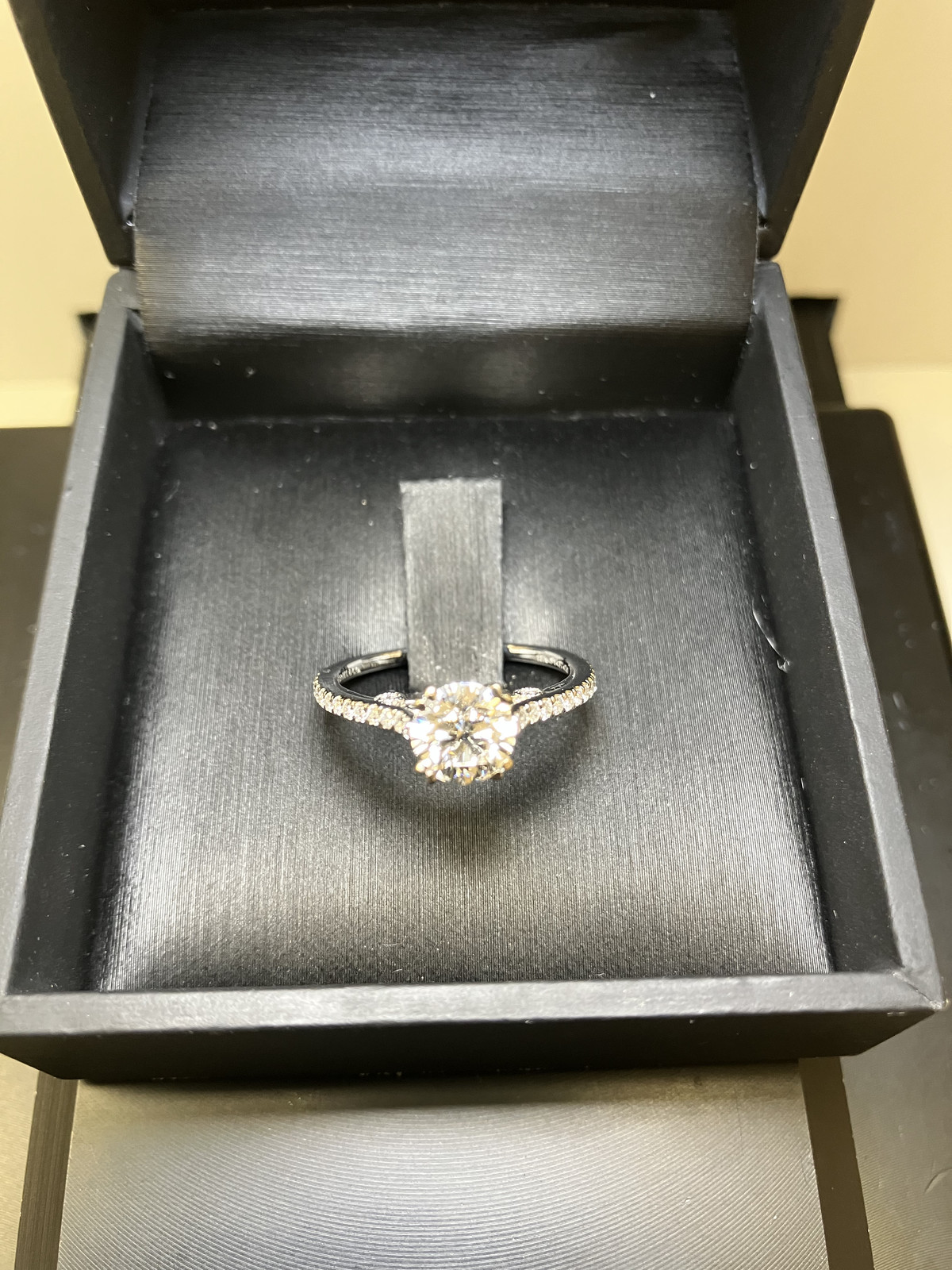 1ct Lab-Created Diamond Solitaire Engagement Ring… - image 1