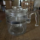 VTG Pyrex 6 Cup Percolator Coffee Pot Stovetop Glass, 7756-B Complete! Excellent