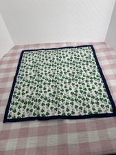 Vintage 18 Inch Shamrock St Patrick  s Day Cotton Scarf