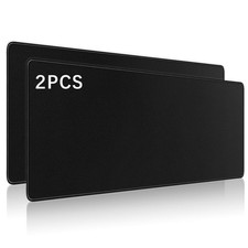 2 Pcs Large Gaming Mouse Pad Black 31.5x11.8 in,Extended Desk Keyboard Pad wi...