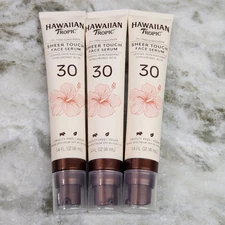 HAWAIIAN TROPIC Sheer Touch Face Hyaluronic Serum SPF 30 Lot of 3 Exp 1/2026