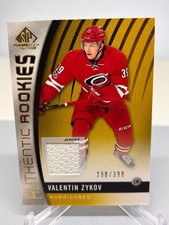 17-18 VALENTIN ZYKOV 101 Rookie Jersey /399 Carolina Hurricanes SPGU Rookies
