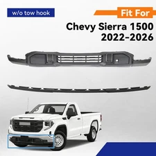 For 2022-2026 GMC Sierra 1500 Front Lower Bumper Fascia Valance Kit w/o Tow Hook