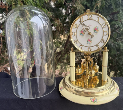 希少SPEED REAL LIFE東京ドーム1999.12.19オルゴール置時計 Vintage Kern Painted Floral German Anniversary Torsion Clock RUNS