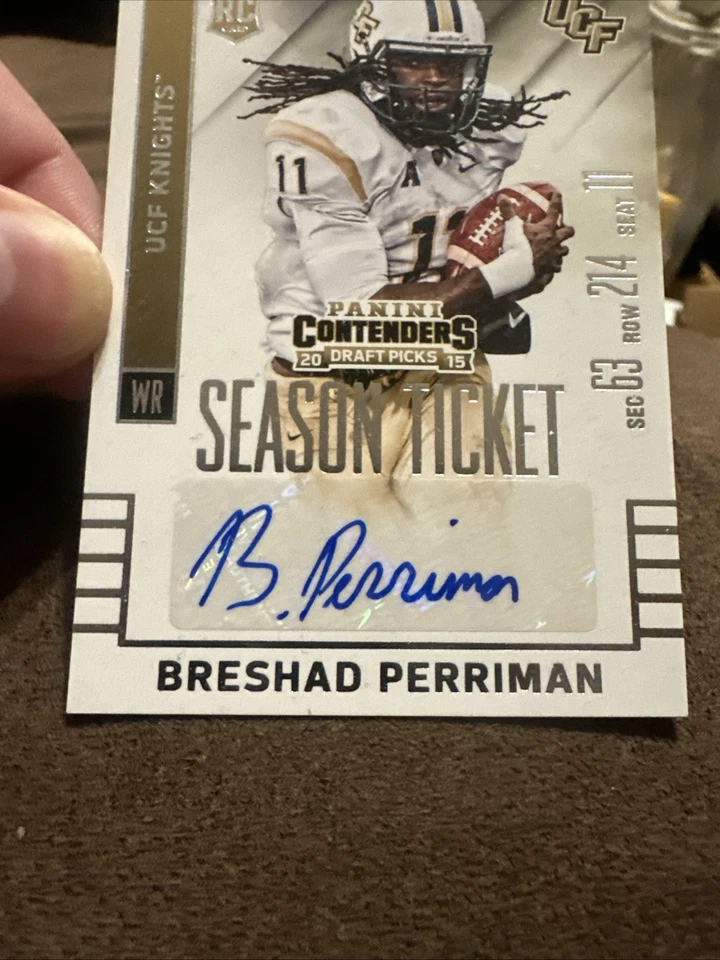 Breshad Perriman 2015 Panini Contenders Draft Picks Season Ticket Auto Rookie RC - Image 3 of 4
