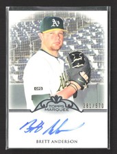 2011 Topps Marquee Monumental Markings Brett Anderson #MM-BA 261/570 Auto