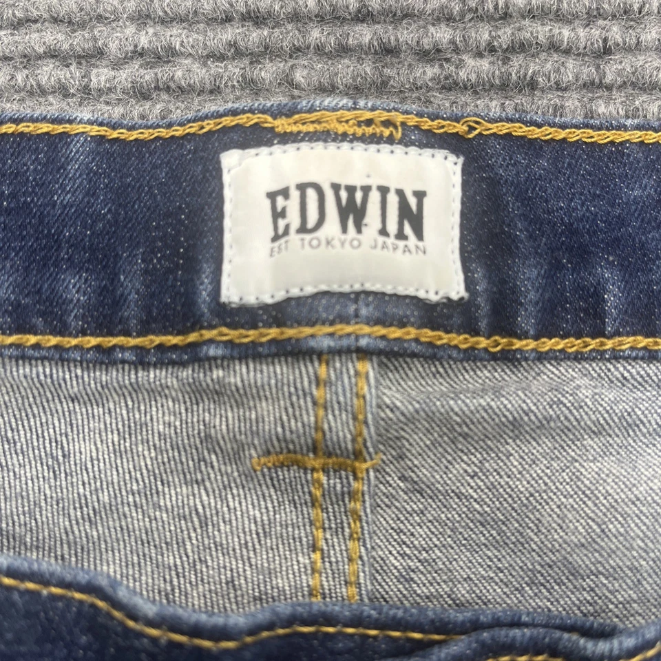 EDWIN Japanese Wash Denim ED-85 Slim Tapered Selvedge Jeans W34 L34 Europe - Image 4 of 4