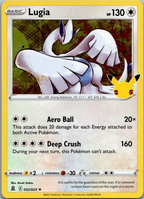 Lugia Holo Rare Celebrations 022/025 NM