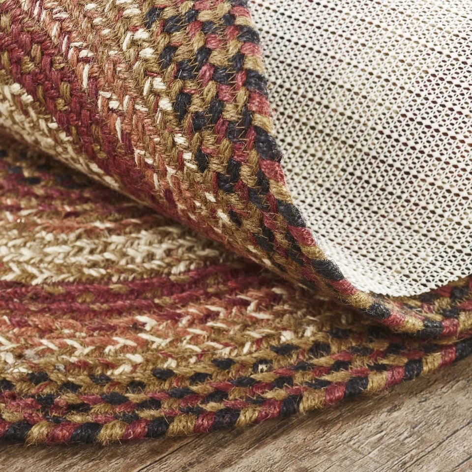 Коврик для пола Accent Rug Ginger Spice Jute Primitive 27x48 овальный нескользящий бренд VHC - Изображение 4 из 4