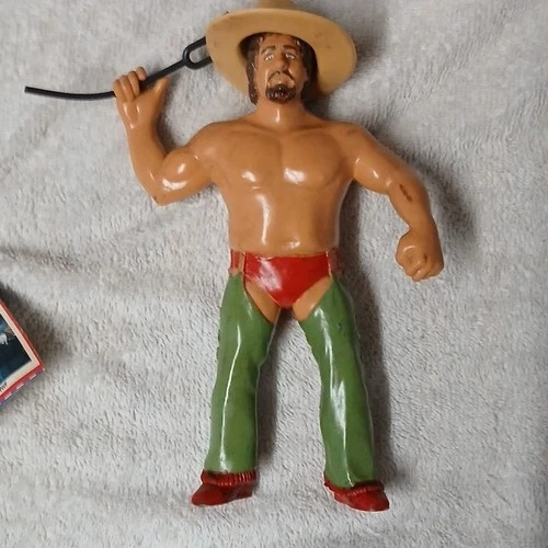 WWF LJN Wrestling Superstars Terry Funk With Collector's Card Great Condition