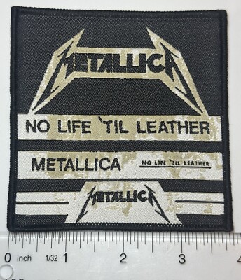 Metallica No Life TIL Leather Black Border Woven Patch 