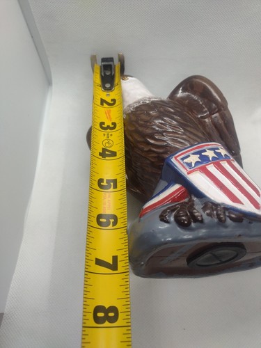 American Eagle Coin Bank Hard Plastic Made in Hong Kong Patriotic USA Vintage - Picture 7 of 8
