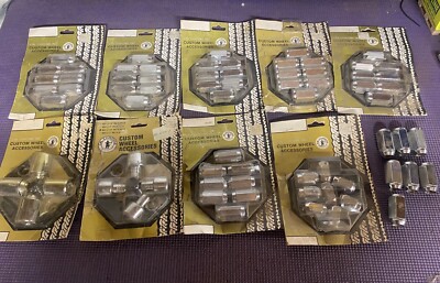 Vintage sets Of Cal Chrome Custom Lug Nuts Mag Style NOS Lot Of Several Sizes