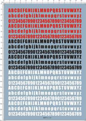 Fonts Impact English alphabet number black Model Kit Water Decal | eBay
