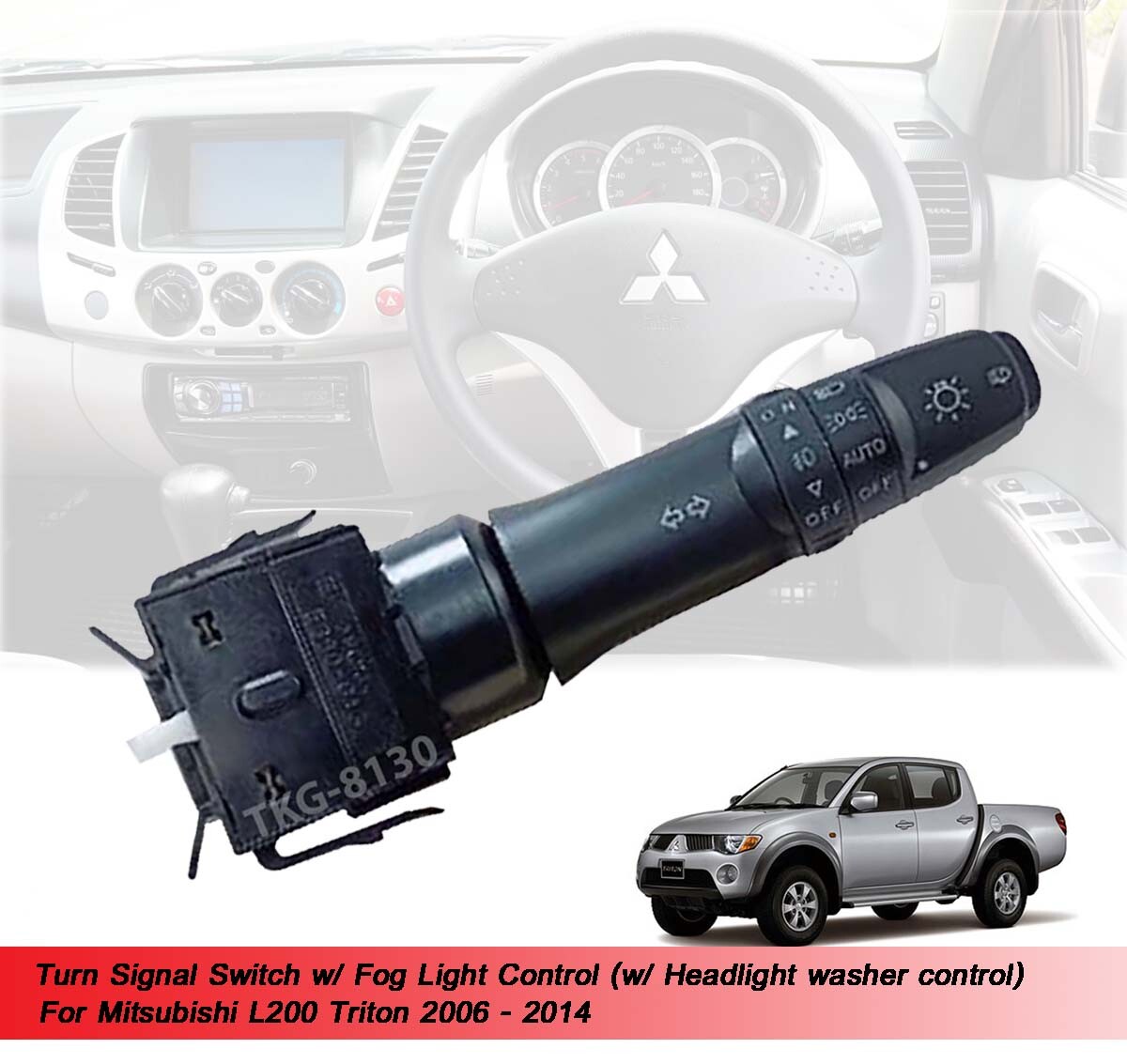 RHD Turn Signal Switch W/ Fog Light Fit Triton L200 2006 2007 2008