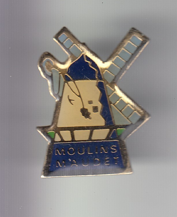 Pin's émaillé Moulin à Vent – Fermoir Papillon, Acier Inoxydable, 15x29mm - 12