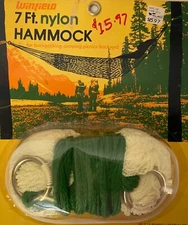 Winfield 7 foot Nylon Hammock with Brass Rings Campiing, Backing Backyard 