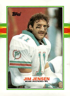 1989 Topps #299 Jim Jensen Miami Dolphins Football Card | eBay