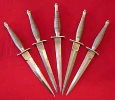 Lot of 5 British Army Fairbairn Sykes Commando Dagger Knife 2nd Pat Steel Handle