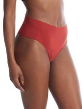 Hanky Panky BreatheSoft Hi-Rise Thong Panty Womens L Dark Persimmon 6J1921B NWT