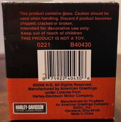 2006 Harley-Davidson Motorcycle Christmas Tree Silver Ball Ornament Shield boxes - Picture 4 of 7