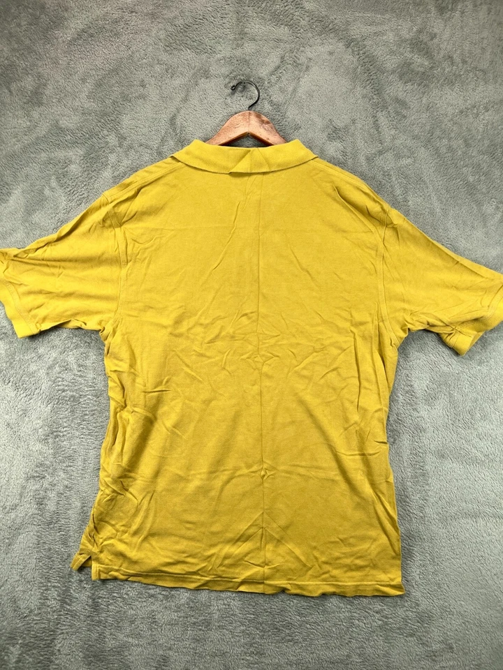 Joseph Abboud Hombres XL Camisas Polo Amarillo Tejido Piqué Manga Corta Algodón Informal Foto 4 de 4
