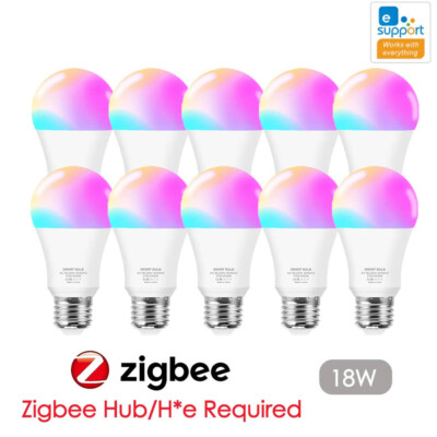 18W Zigbee Smart LED Glühbirne E27 Farbe Lampe für Alexa Google home eWelink
