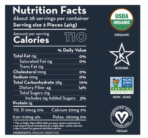 New 40oz Sunny Fruit Organic Sun Dried Smyrna Figs -Dried Fruit Snack Unsulfured - Image 3 of 3