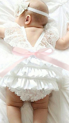 baby girl cake smash romper